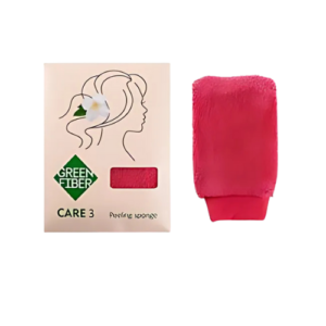 CARE 3 PEELING SPONGE GREEN FIBER, 8 × 4,5 cm