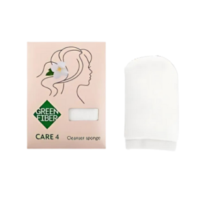 CARE 4 SPONGE DESMAQUILLANTE GREEN FIBER, 10 × 6 cm