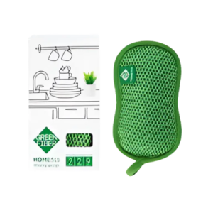 HOME S15 ESPONJA DE FREGAR GREEN FIBER, 15,5 × 9 cm