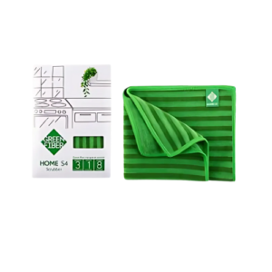 HOME S4 TWIST SCRUBBER GREEN FIBER, 30 × 30 cm
